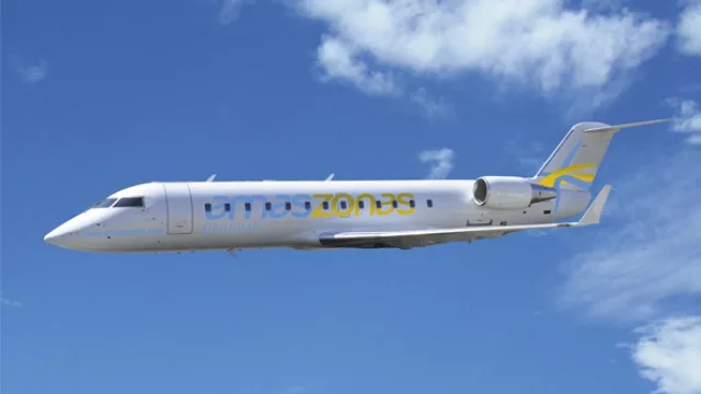 El Bombardier CRJ-200 de Amaszonas tocó suelo uruguayo
