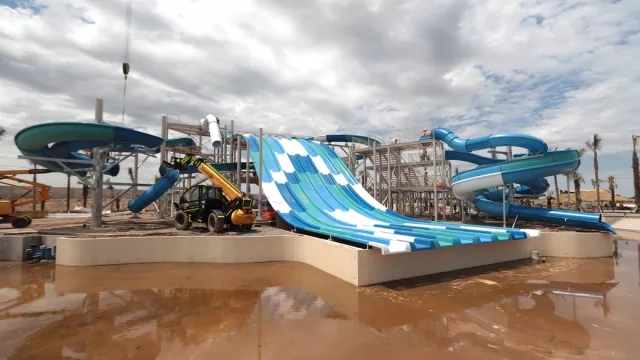 Una de las principales atracciones que va tomando forma. Fotos: Álvaro Corral.