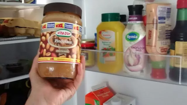 Una heladera en Holanda que tiene pindakaas