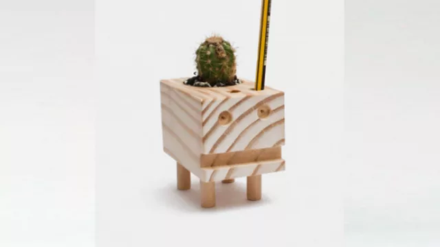 Lapicero Maceta Guille, un divertido accesorio polifuncional disponible en The BugPlanet Store.