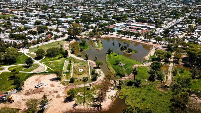 Con obras y nueva infraestructura, avanza la recuperación del emblemático Parque del Cincuentenario de San Francisco (buscan convertirlo en un bioparque)