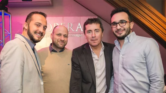 Se juntaron los 4, dijo el fotógrafo: Franco Gimenez, Hernan Alterman, Iñigo Biain y Martín Frascaroli.