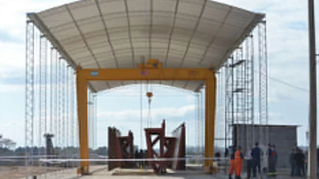 "Es una obra de características inéditas", dijo el ministro de Agua, Ambiente y Servicios Públicos, Fabián López.