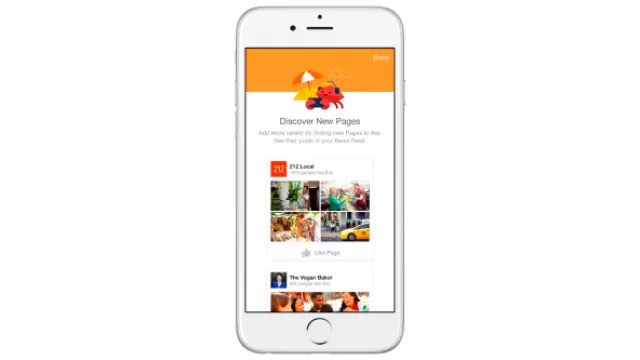 En esta opción podés encontrar nuevas páginas para seguir