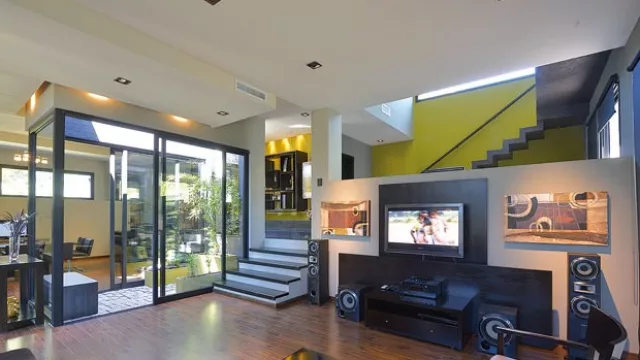 Los escalones separan los ambientes.