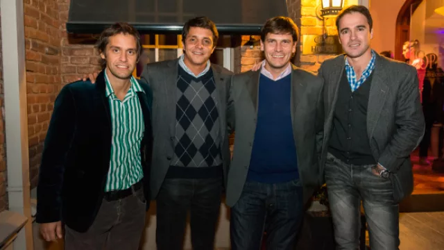 Poker de varones: Pablo Calzolari (Limma) , Franco Longhi (Grupo Gestión), Alejandro Roca (Iarse) y Ernesto Cordeiro (Yerba Verdeflor).