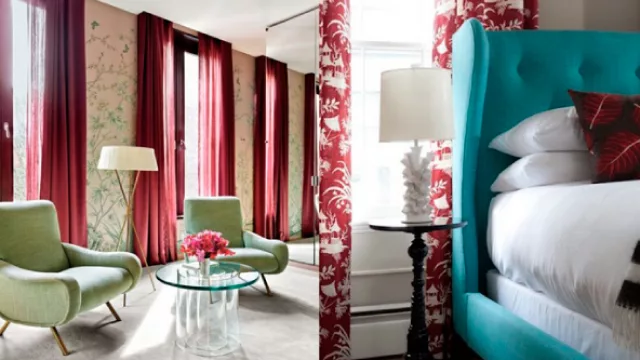 Con azules y verdes, el Marsala se luce y contrasta.