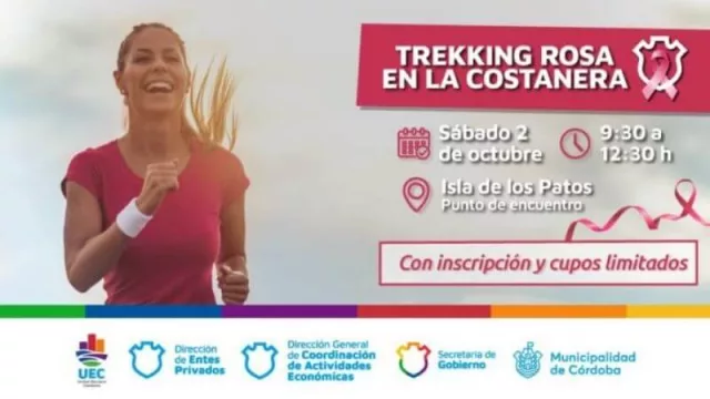 En el mes de la concientización del Cáncer de Mama, la Municipalidad realiza un “Trekking Rosa” por Costanera
