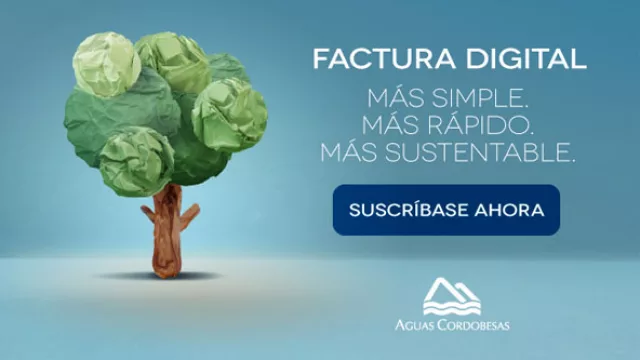 Menos papel = más árboles y más agua (nueva campaña de Aguas Cordobesas)