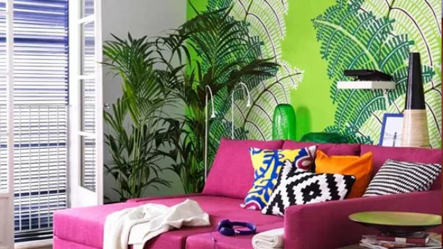 El contraste de colores hacen a la esencia de las habitaciones que persiguen este estilo.