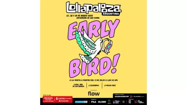 ¡Lollapalooza Argentina anuncia su octava edición para el 17, 18 Y 19 de marzo de 2023!