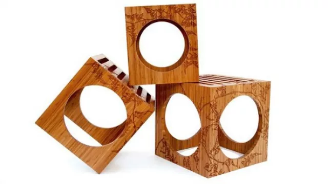 3 Blocks, hacen de juegos y organizadores para niños como mesas, y bancos para adultos.