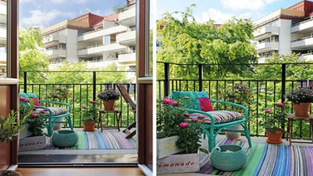 Una alfombra en el balcón. ¿Por qué no?