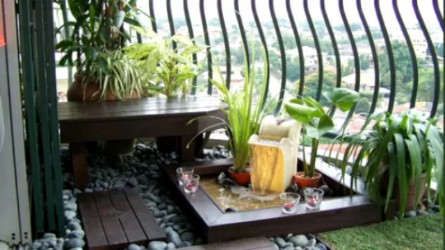 Se pueden crear sectores con deck o piedras y conseguir así un pequeño “santuario”.