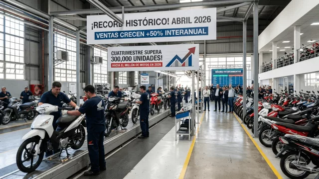 ¿Hacia 1.000.000 de motos nuevas en 2026? Abril crece 50% en ventas y el cuatrimestre supera los 300.000 motovehículos 0Km