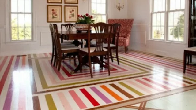 El efecto que genera el piso pintado no se consigue con, por ejemplo, una alfombra.