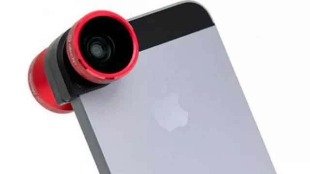 Lente Olloclip, tiene ojo de pez, gran angular y dos lentes más para desenfocar.