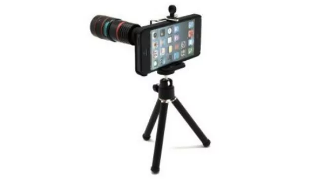 Objetivo 8x Pro con trípode incluido. 