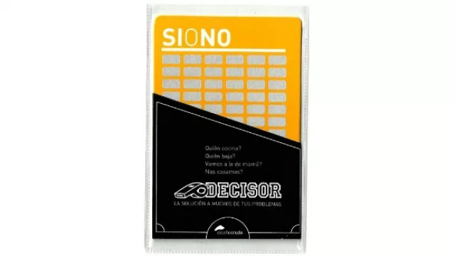  Ya no hay por qué discutir quién lava los platos o limpia la ropa. La suerte lo decide..