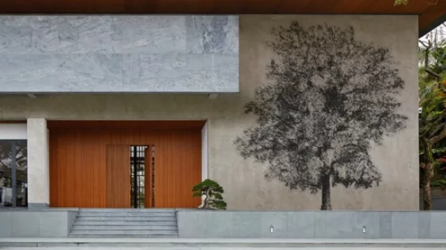 El revestimiento con motivo Bon-Sai.