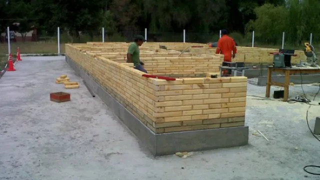 Por metro cuadrado entran 36 bloques.