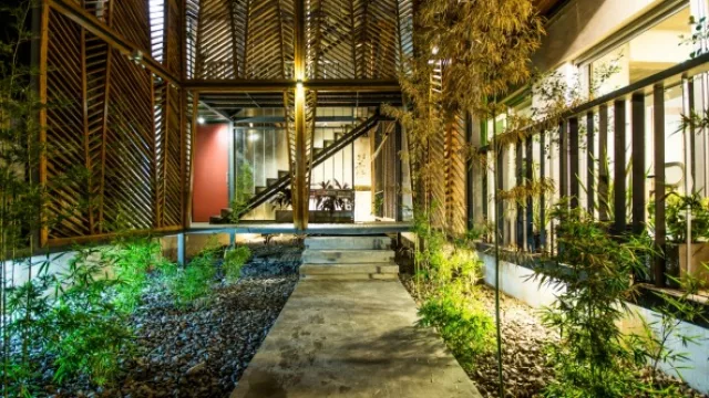 El patio central, el corazón de la manzana. 