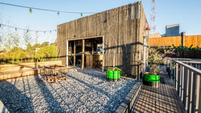 El quincho en la terraza. 