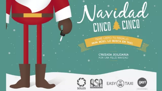 Papá Noel cambia renos por taxis