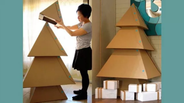 Las piezas de cartón listas para armar y montar.