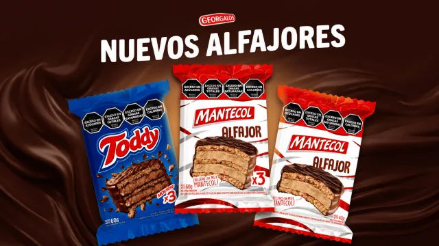 Para fanáticos del alfajor: Georgalos lanzó Mantecol x3 y Toddy x3 (50% es mousse de chocolate)