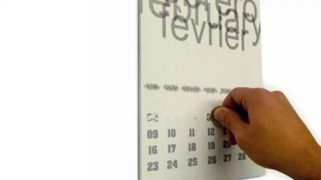 Van pasando los días y este calendario te permite “raspar” los que ya pasamos.
