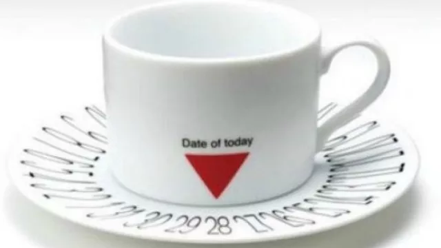 La taza que te indica qué día del mes es.