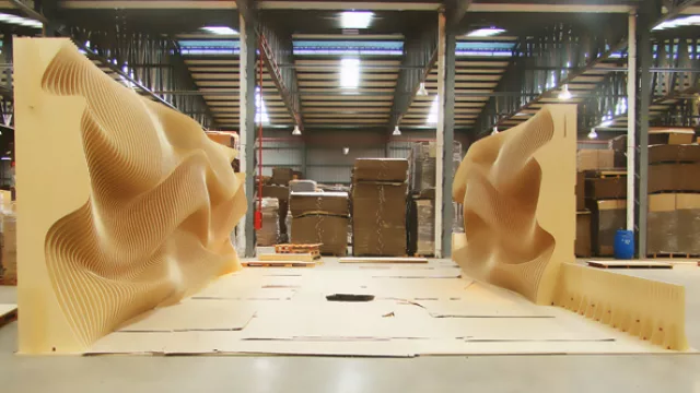 La estructura saliendo de fábrica.