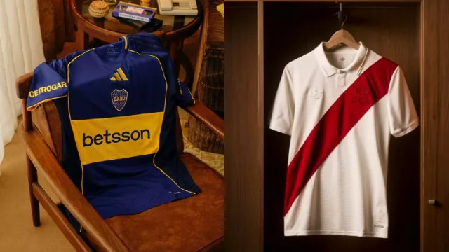 River y Boca presentaron -con Adidas- sus camisetas aniversarios (problema: las marcas "arruinan" un poco los colores, ¿no?)