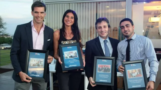 Los nominados del rubro inmobiliarias: Joaquín Malbran, Paola Pacha, Sergio Villella y Matías Merguerian.