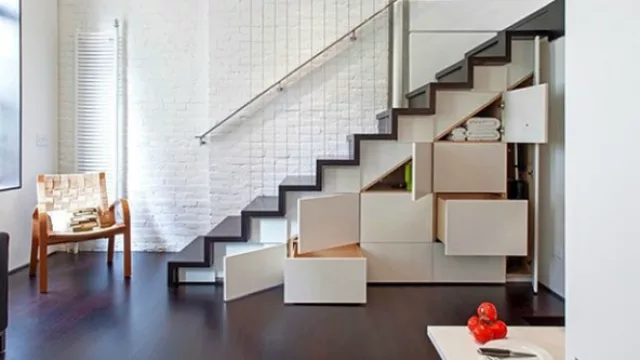 …o cajones para ocultar los objetos y darle un aspecto más terminado.