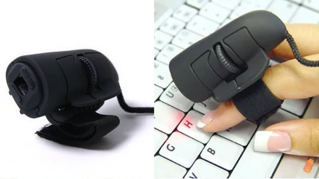 A que no lo tenías, un mouse-anillo . Disponible en Amazon a US$ 4.