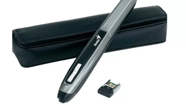 El mouse-lapicera, no ocupa espacio y es práctico. Disponible en MercadoLibre a $ 453.