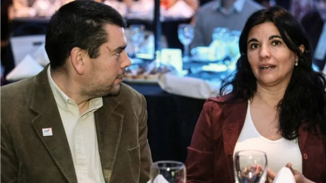 Sebastián Farías y Cris Barrientos disfrutando del momento.