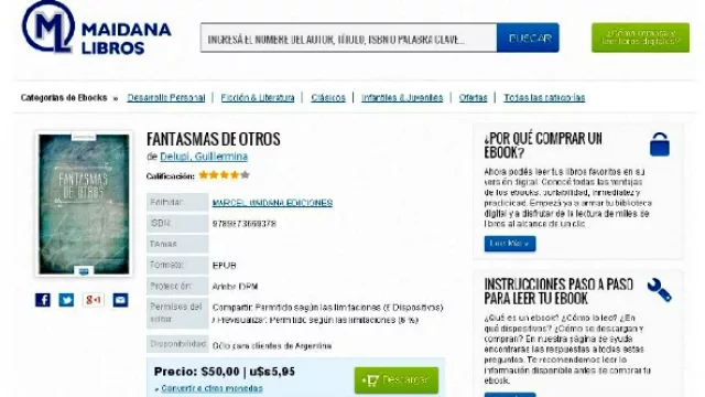 Compró ebooks en Maidana y dice...