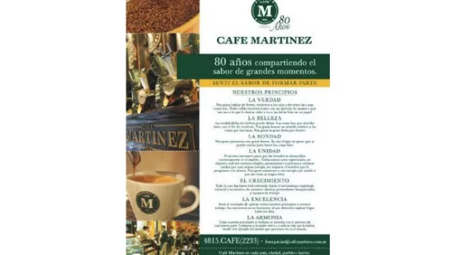 3er. Premio categoría Franquicias - Café Martínez.