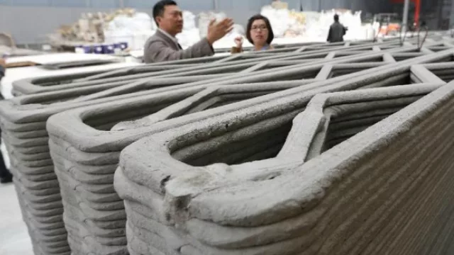 Uno de los elementos constructivos impreso, visto de cerca.