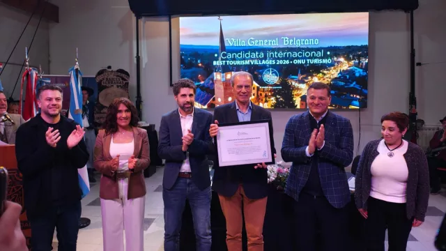Villa General Belgrano recibió el certificado para representar a Argentina en los premios (Best Tourism Villages 2026)