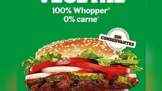 Burger King se suma a la ola vegetariana (presenta la nueva Whopper Vegetal 0% carne)