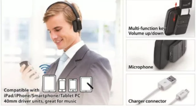 Auriculares sin cables y con micrófono