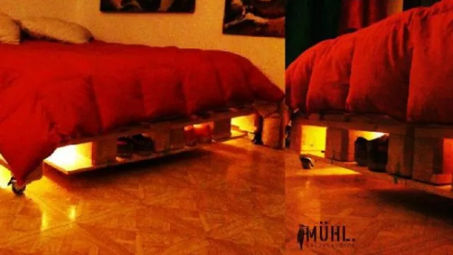 Los muebles también pueden contar con instalaciones eléctricas como esta cama. Ya no habrá monstruos bajo ella… ;)