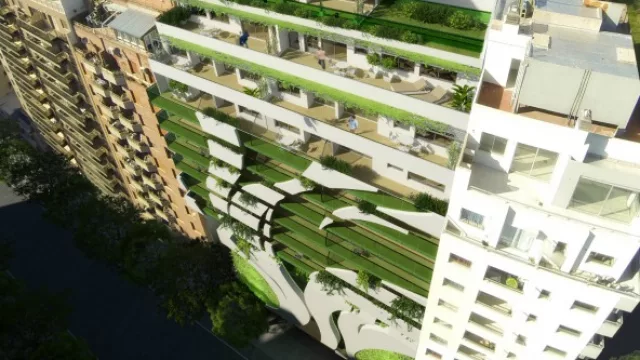 Ribeiro y un edificio verde de $ 70 M para la Caja de Previsión de Profesionales de la Salud