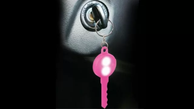  Además de llavero, hace de minilinterna. Nada se  volverá a perder en el auto con esta pequeña llave.