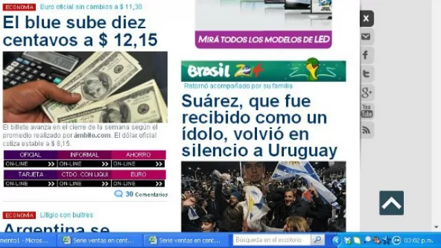 El dólar cotizó $ 12,10 a las 15 del 27 de junio de 2014.