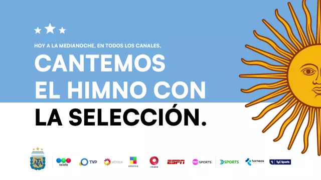 La previa arranca el domingo a las 00:00: toda la TV argentina se une para cantar el Himno con los jugadores